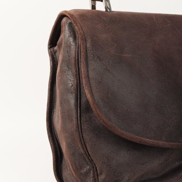 Balenciaga Brown Suede Saddle Work Bag - Picture 8 of 14